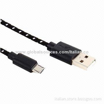 Colorful Fabric Braided Micro USB Sync Data Charging Cable for Samsung